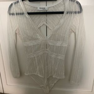 Nasty gal white lace bodysuit